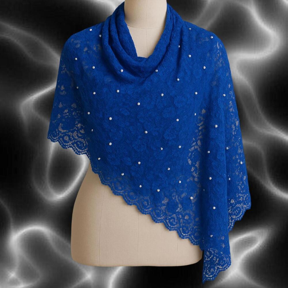 Brand New Royal Blue net scarf